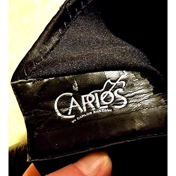 Black & Brown Snakeskin Print Knee-High Stiletto Boots With Red Soles, Pointed T - Picture 8 of 9